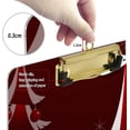thumbnail image 4 of FMSHPON Christmas White Red Xmas Tree Clipboard Hardboard Wood Nursing Clip Board and Pull for Standard A4 Letter 13x9 inches, 4 of 5
