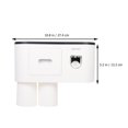 thumbnail image 2 of KAKOWELY Porte-Dentifrice 1 Ensemble de Support Mural pour Brosse à Dents Organisateur de Brosse à Dents Distributeur de Dentifrice Porte-Gobelet 10.79"X5.2"X3.94 Pouces, 2 of 5