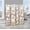Gold, variant on Arvada 4-Panel Room Divider with Circle Pattern, White - Freestanding Privacy Screen for Living Room, Bedroom, and Office, 70 Tall, Pine Wood Frame, Nonwoven Fabric