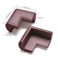 thumbnail image 2 of 12Pc Baby Proofing Corner Guards Edge Protectors Soft Caring Baby Corners Foam Rubber Table Furniture Bumper Child Safety Safe Corner Cushion Brown, 2 of 7