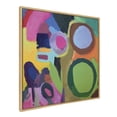 thumbnail image 2 of Kate and Laurel Sylvie Circle of Love Framed Canvas Wall Art by Caleb Griswold, 30x30 Natural, Colorful Abstract Décor for Wall, 2 of 5
