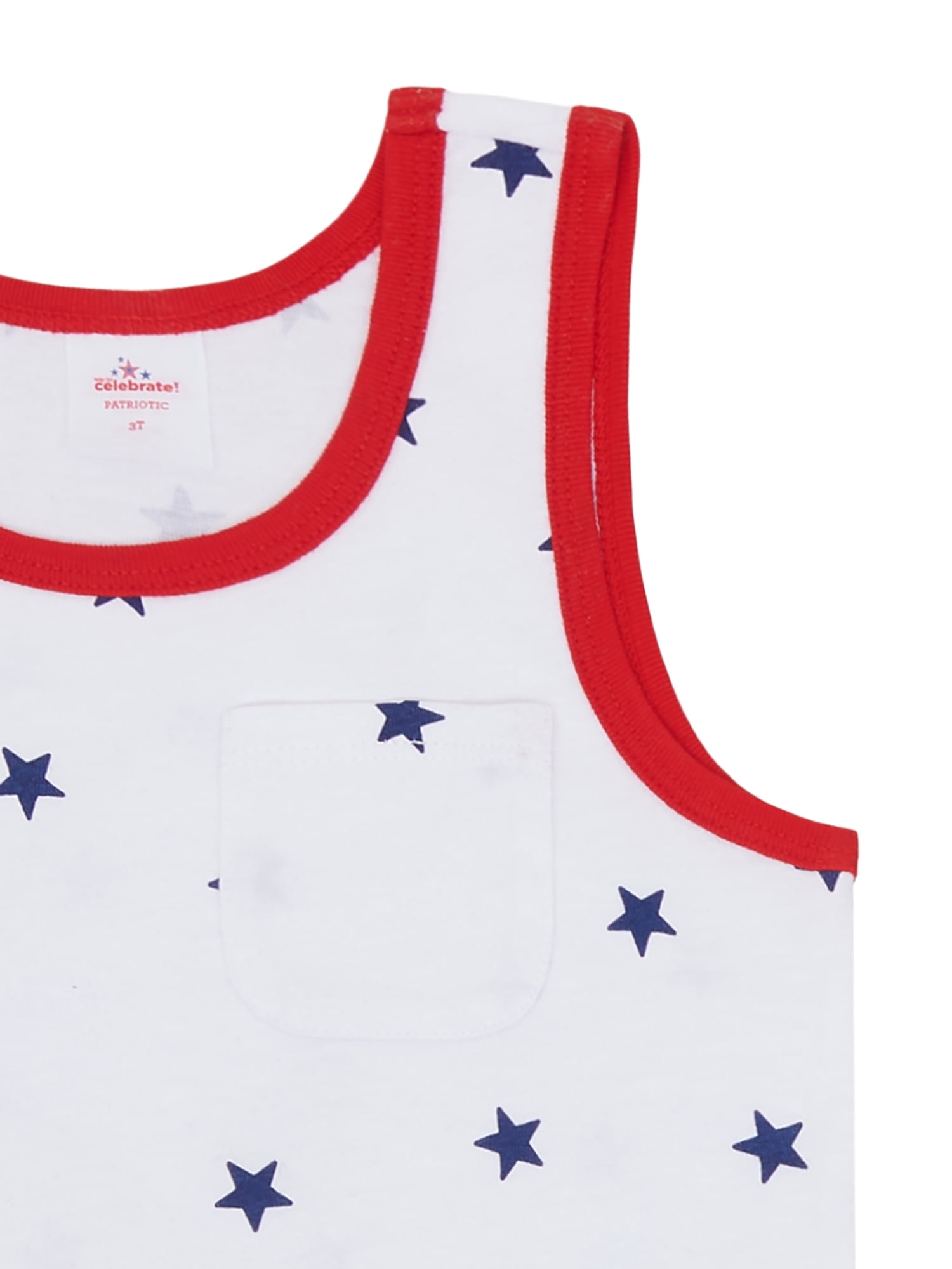 Way to Celebrate Toddler Boy Patriotic Americana Americana Tank, Sizes 12M-5T