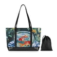 thumbnail image 7 of FORMRS Canvas Laptop Tote Bag for Women with 15.6" Computer Compartments Shoulder Handbag, Red Goldfish, 7 of 7