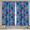 thumbnail image 2 of Ambesonne 4th of July Valance & Curtain, Patriot Motifs, 55"x24", Azure Blue Magenta, 2 of 6