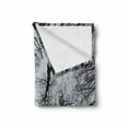 thumbnail image 2 of Forest Soft Flannel Fleece Throw Blanket, Scary Winter Tops of the Trees Dark Dramatic Silhouettes Enchanted Nature Image, Cozy Plush for Indoor and Outdoor Use, 50" x 70", Black Grey, by Ambesonne, 2 of 6