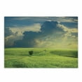 thumbnail image 1 of Nature Cutting Board, Summer Landscape with the Grass Road Cloudscape and Rural Novelty View Image Print, Decorative Tempered Glass Cutting and Serving Board, Small Size, Blue Green, by Ambesonne, 1 of 1
