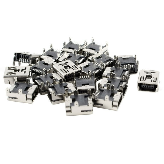 Unique Bargains 20pcs Female  USB B Connector 5P 180 Degree Surface Mount Device SMT Jack Socket PCB Board
