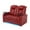 Red, variant on comfiroom Home Theater Seating Classic Series Seats Top Grain Leather Loveseat Recliner Chair Dual Power Movie Theater Chairs Gaming Sofa Electric Headrest with Tray Table (RED, Row of 2 Loveseat)
