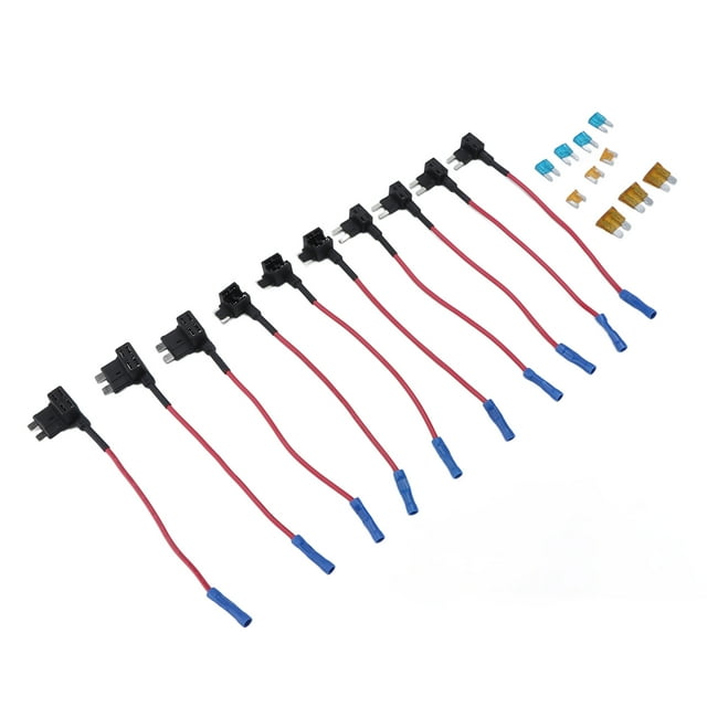 Adaptadores de fusibles para alarmas de coche, paquete de 10, portafusibles de ranura doble para coche de 12 V, adaptadores de fusibles de ranura doble para coche True Excellence