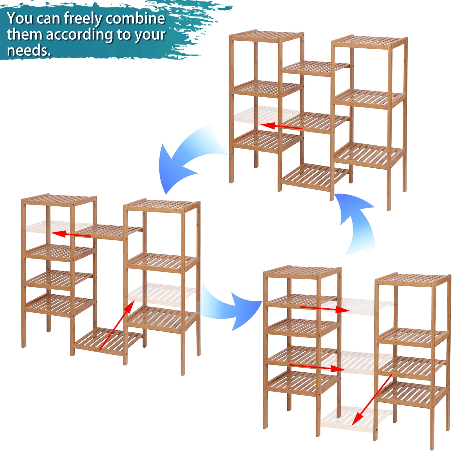 Private Jungle Bamboo High-grade Plant Stand Shelf Flower Pots Holder Display Rack Utility Shelf Bathroom Rack 9-Tier Storage Rack,Natural Private Jungle Bamboo High-grade Plant Stand Shelf Flower Pots Holder Display Rack Utility Shelf Bathroom Rack 9-Tier Storage Rack,Natural