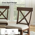 thumbnail image 3 of Tina's Home Farmhouse Dining Chairs Set of 4, Solid Wood Crossback Kitchen Chairs with Upholstered Seat Cushion, For Family Dining, 3 of 6