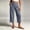 Navy, variant on Women's Straight Leg Pants Baeitkot Women's Fashion Imitation Elastic Waist Casual Pocket Straight Leg Cropped Pants Blue M