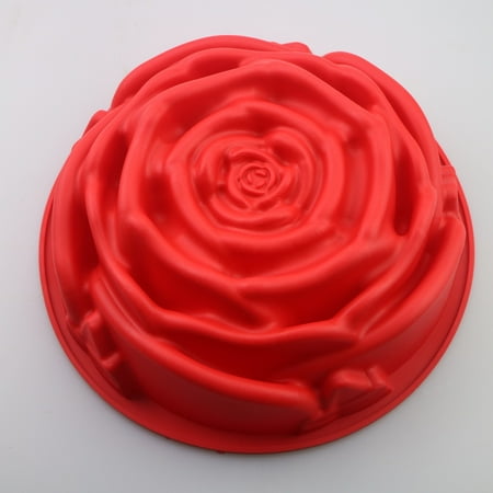 

FYBD Baking Utensils Non-Stick Silicone Mold for Muffins Chocolate Cake Soap Mold Rose Shape