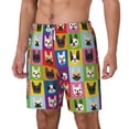thumbnail image 2 of Balery Colorful Bulldog Mens Swim Trunks Swim Shorts for Men Quick Dry Inseam Beach Shorts with Compression Liner Pocket-Small, 2 of 9
