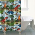 thumbnail image 4 of LightColor Dinosaurs Volcanoes Pattern Shower Curtain 84"x72" ,Bathroom Decorative Shower Curtains Set with 12 Hooks,Modern Waterproof Washable Shower Curtain, 4 of 6