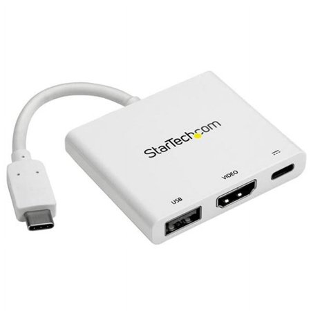 UPC: 0065030867160 | StarTech USB-C to HDMI/USB Male/Female Multifunction Adapter White 4 CDP2HDUACPW