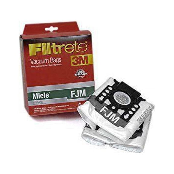5 Filtrete 3M Miele Allergen Vac Bags 2 Filters-Style FJM, 68704A-6, Qty-1PK