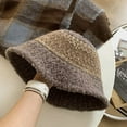 thumbnail image 6 of SikaFu New Harajuku Color Matching Knitted Fisherman Hat Women Niche Retro Dome Men Autumn and Winter Warm Fashion Bucket Hats Gorras, 6 of 6