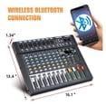 thumbnail image 2 of Audio Mixer FG8 8 Channel DJ Mixing Console PC USB Record Bluetooth-Function 24 Digital Effects 48V Phantom Power ,Easy to Operate, 2 of 7
