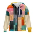 thumbnail image 3 of Garronmavis Colorful Checkered Full Zip Up Hoodies for Women Lightweight Comfy Women Oversized Sweatshirts Comfortable Warm Long Sleeve Winter Fall Outfits Fashion Clothes, 3 of 7