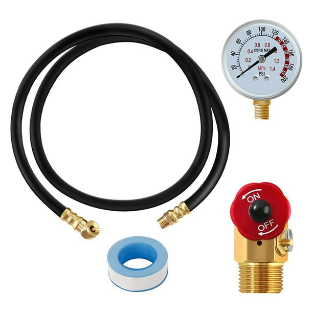 Air Tank Valve Kit with with 2 Inch Pressure Gauge 1/8 Inch