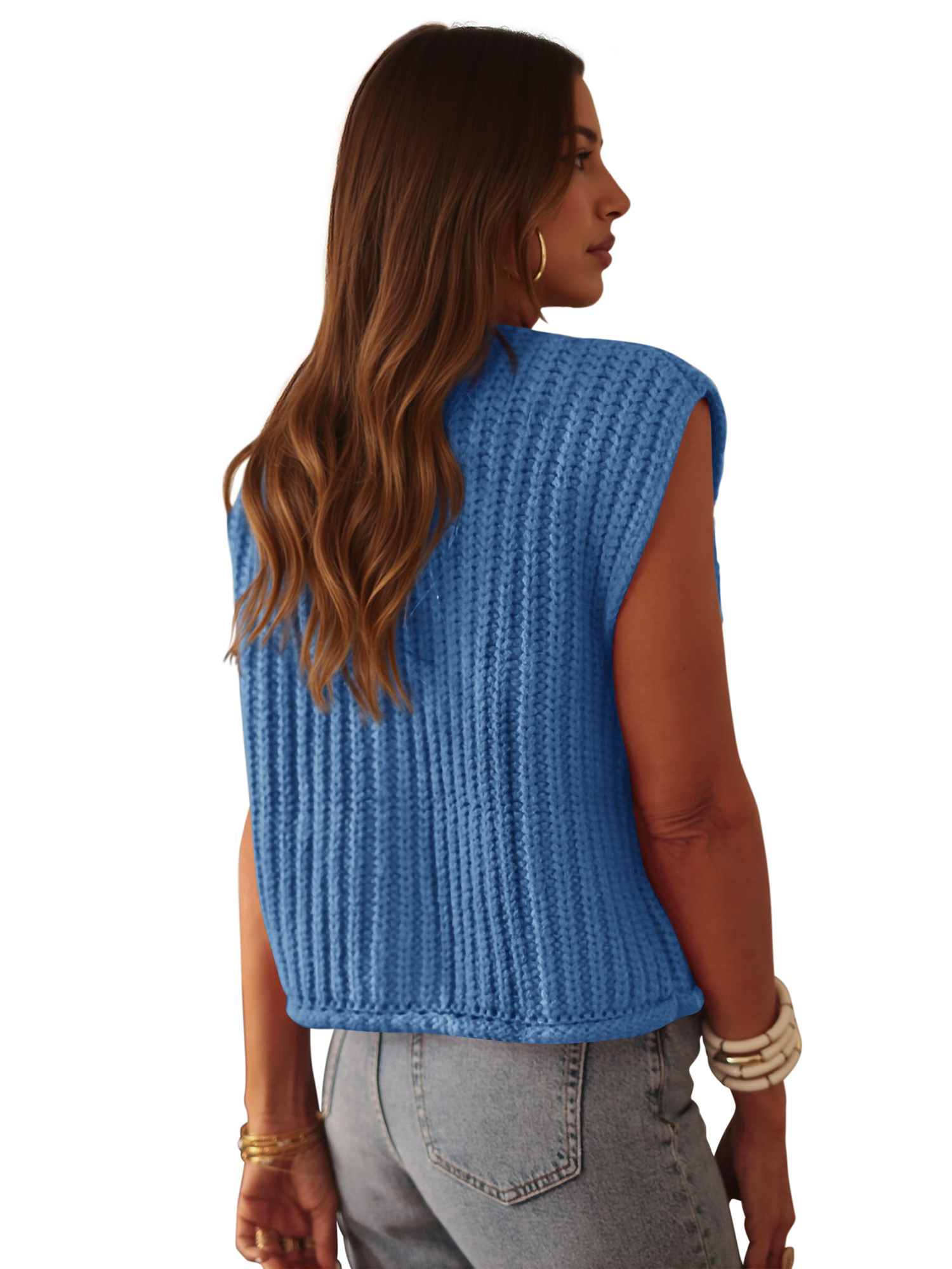 PRETTYGARDEN Women's Sleeveless Button Down Sweater Vest, Sizes S-XXL