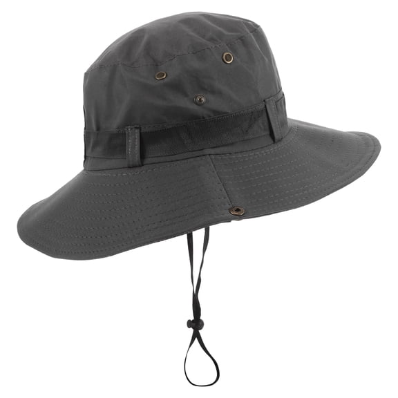 SKISUNO Black Polyester Fishing Hat for Men and Women, Lightweight Breathable Sun Outdoor Cap