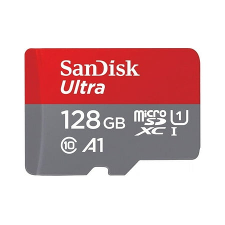 SanDisk 128GB Ultra microSDXC A1 UHS-I/U1 Class 10 Memory Card with Adapter, Spe