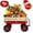 Red, variant on CLEARANCE! Outdoor Sport Red Wagon All Terrain Pulling w/Removable Wooden Side Panels Air Tires Big Foot Panel Wagon 330 lbs. Weight Capacity Sturdy All Steel Wagon Bed Kids' Pull-Along Wagons (Red)