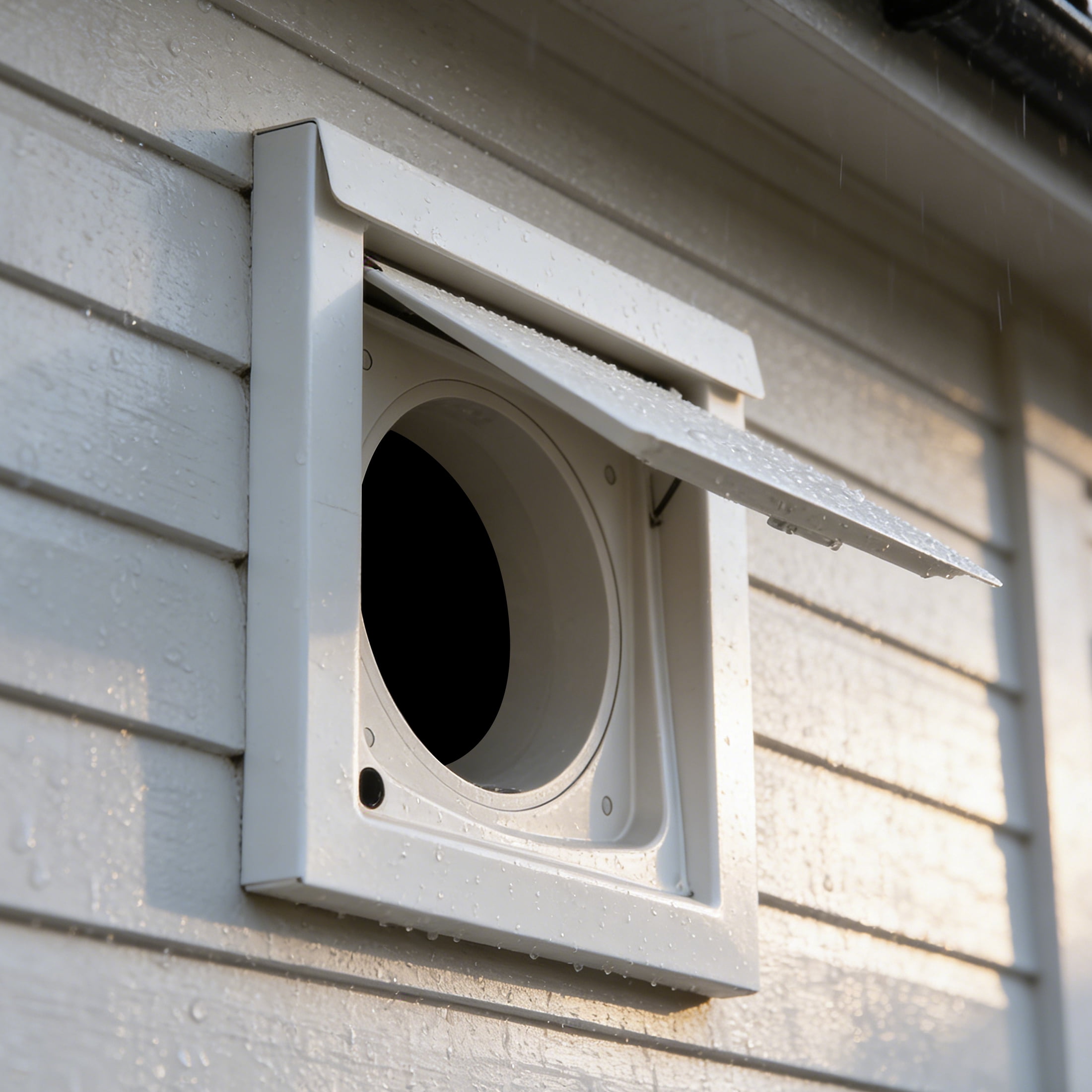 HIBIBUD Dryer Vent Cover,Standard 4" Dryer Vent Cover Outside,Low Noise Magnetic Dryer Vent Cover