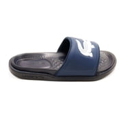 Lacoste Mens Croco Dualiste 1122 2 Slide Sandals, Navy \ White,7 M US