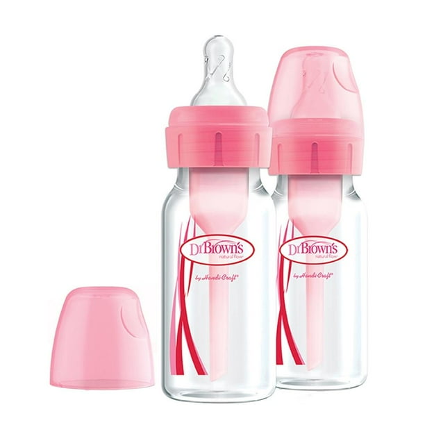 Set de Biberones Dr. Brown's Options + 4 oz - 120 ml 3 Piezas Rosa