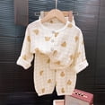 thumbnail image 2 of CAUYDY Teen Girl Outfits 10Y 11Y 12Y 13Y 14Y Tween Sleepers Long Sleeve Shirt Pants 2PCS Comfy Clothing Set Child Girls Fall Winter Pajamas Sizes 11-12 Years,Coffee, 2 of 7