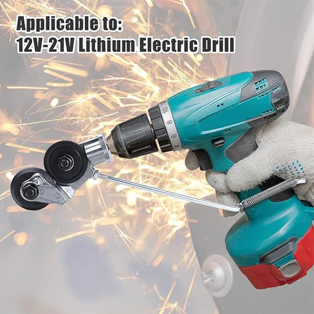 EZTRONICSCORP Electric Drill Plate Cutter-Drill Cut Pro,2024 New Metal Nibbler Drill Attachment,Sheet Metal Cutter with Adapter,DIY Electric Drill Shear for Cutting Iron, Steel,Copper, Aluminum