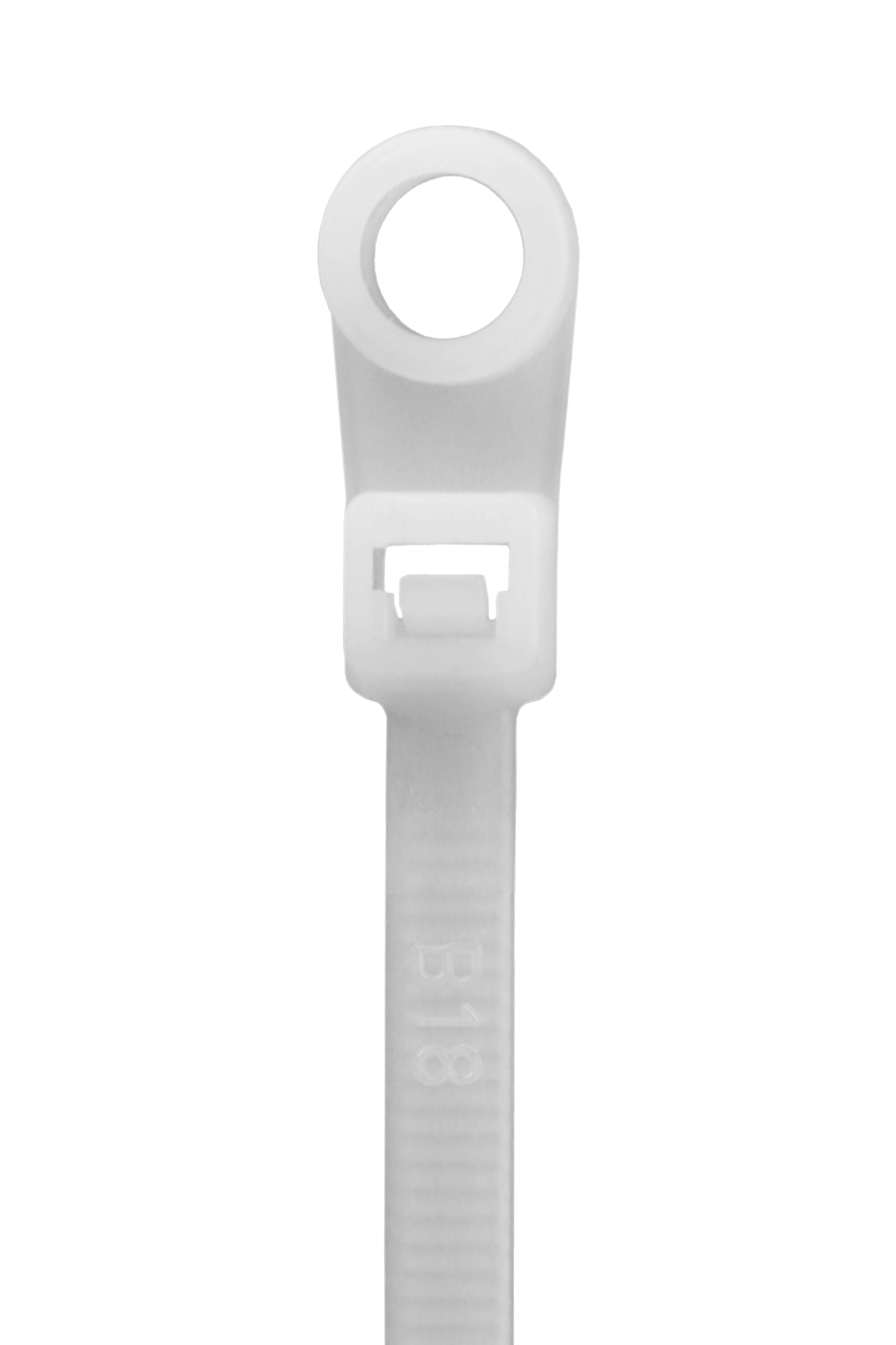 Hyper Tough 8inch Mounting Cable Tie Natural 20Pcs