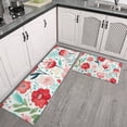 thumbnail image 2 of Pioneer Flower Floral Print Pattern Kitchen Rugs Sets Of 2,Anti Fatigue Kitchen Mat Rugs Non Slip Washable,Decorative Kitchen Floor Mats for Kitchen,Sink,Laundry,17"x30"+17"x47", 2 of 7