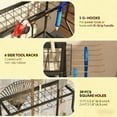 thumbnail image 4 of Multi-Tier Yard Tool Rack with Hooks for Long-Handled Tools Storage, 4 of 7
