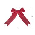 thumbnail image 4 of Vickerman 18" En Nylon Rouge De Noël Extérieur Arc, 4 of 4