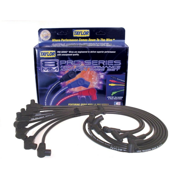 Taylor Wire / Vertex 74006 TAY74006 8MM SPIRO-PRO CUSTOM 8 CYL BLACK Fits select: 1967-1973 CHEVROLET CAMARO, 1969-1986 CHEVROLET C10