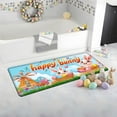 thumbnail image 2 of YIMEIS Happy Easter Bunny 15.7''*23.6''/17.7''*47.2'' 2-Piece Flannel Mat Set, Non-Slip, Combo Rug for Bathroom Door & Aisle, 2 of 10