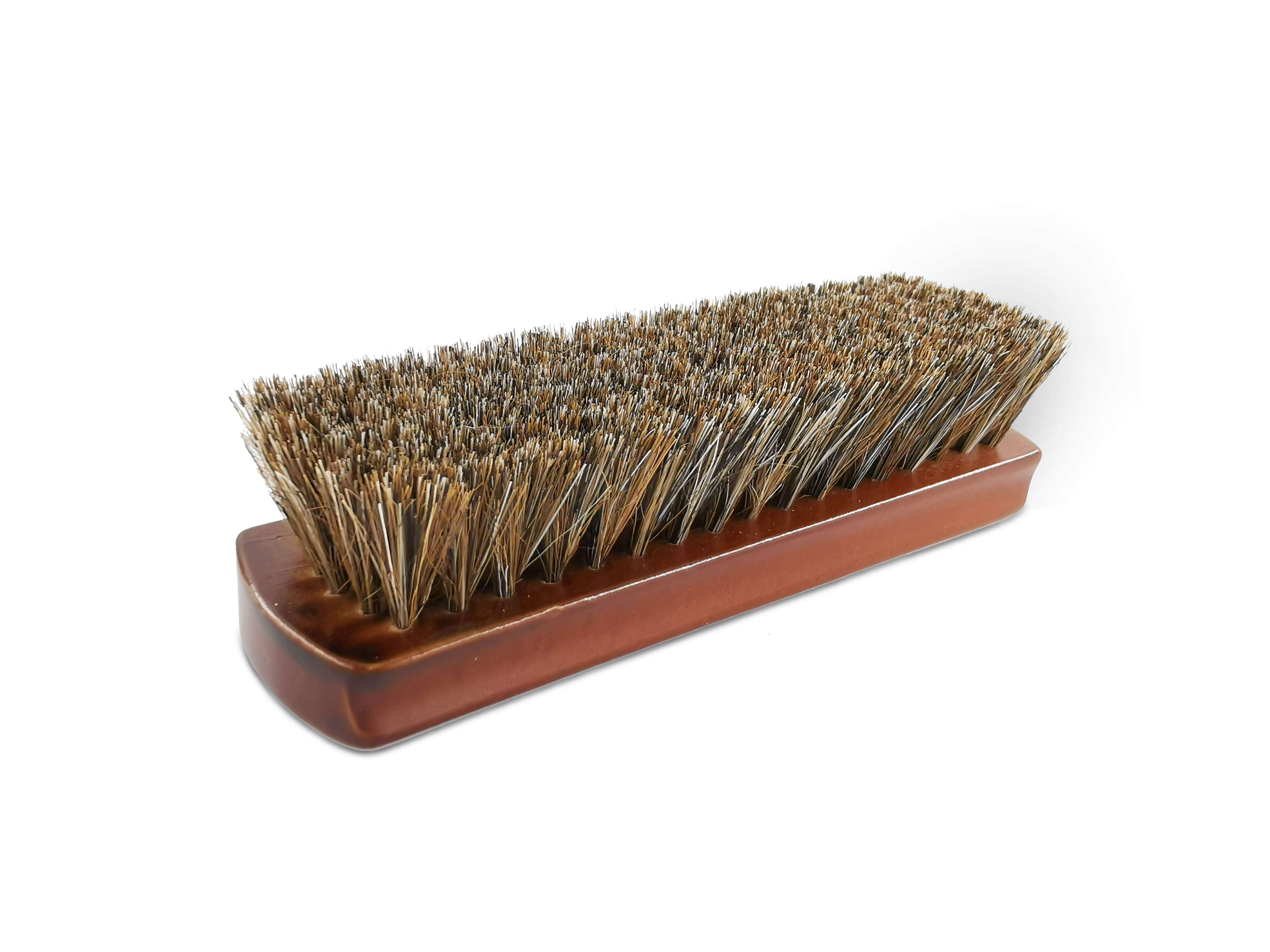 Horsehair Shoe Brush, 100 Soft Genuine Horse Hair Bristles Shoe Shine