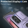 thumbnail image 4 of ELEHOLD for Samsung Galaxy A14 5G Case with Slide Lens Cover, Compatible with MagSafe,Rotating Ring Kickstand Heavy Duty Rugged Protective Phone Case for Samsung Galaxy A14 5G,Purple, 4 of 6