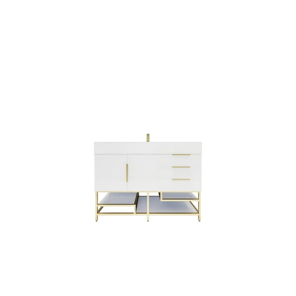 BETHANY FREESTANDING VANITY WITH REINFORCED ACRYLIC SINK FROM 24 INCH TO 84 INCH