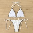 thumbnail image 4 of Glisme White Bikini Sets For Women Two Piece Swimwear Top And High Waisted Bottoms Swimsuit For Beach Pool For Beach Play, 4 of 7