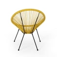 thumbnail image 3 of Taliyah Outdoor Hammock Weave Chair with Steel Frame, Set of 4, Yellow, Black Finish, 3 of 8