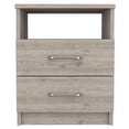thumbnail image 1 of TUHOME Napoles Night Stand - Light Gray  Engineered Wood - For Bedroom, 1 of 7