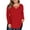 Long Sleeve: Red, variant on Fancyglim Women Plus Size V Neck Tops Short Sleeve Criss Cross Tshirt Red 5XL