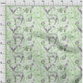 thumbnail image 4 of oneOone Cotton Poplin Light Green Fabric Animal Sewing Craft Projects Fabric Prints By Yard 42 Inch Wide, 4 of 4