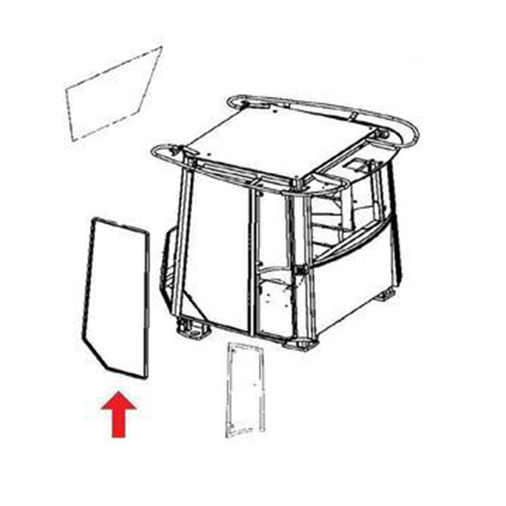 T202653 Cab Door Glass Made for John Deere JD Motor Grader Models 670D