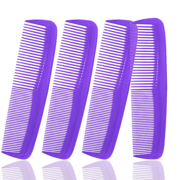 Peine para el cuidado del cabello Soft 'N Style, paquete de 4, no rompible, peine para hombre/peine de dientes finos/peines para cabello